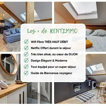 Le Nid Darcy - Centre Historique I Moderne & Cosy Apartman Dijon